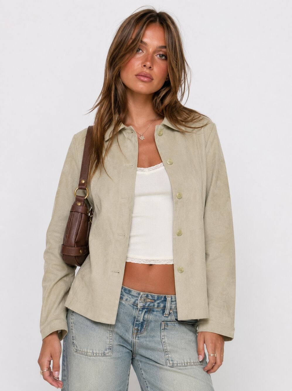 Vintage 90s Suede Jacket Lime Pea Green Large Leather Phoebe Buffay Boho Relaxed